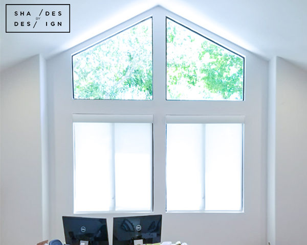 Lutron Battery Operated Shaded- Home office window treatments