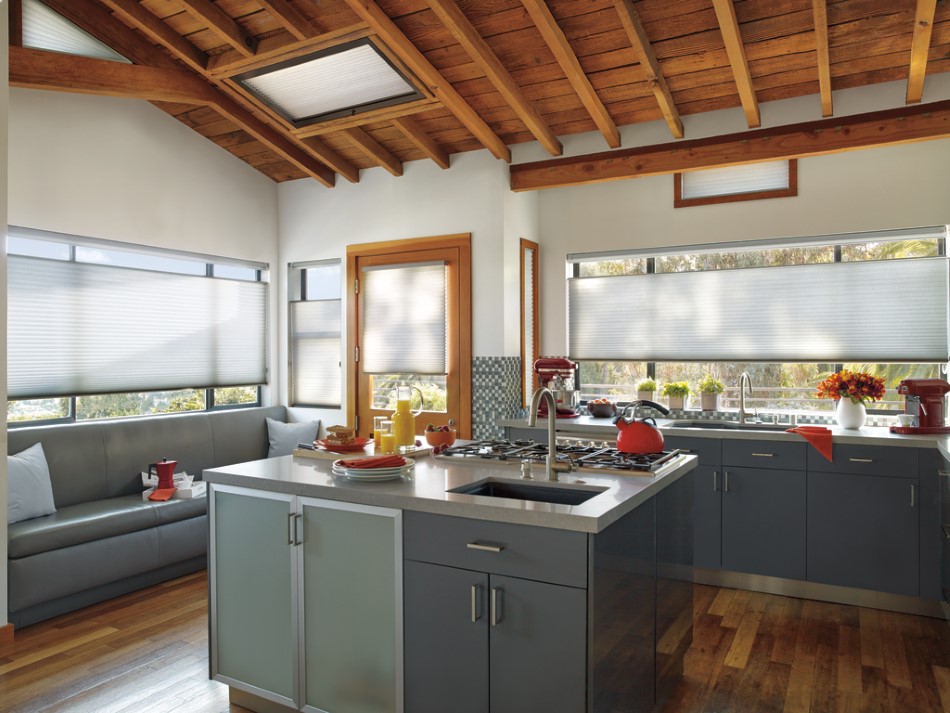 honeycomb shades for kitchen