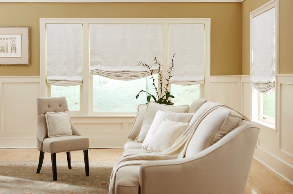 Roman Shades in Guest room