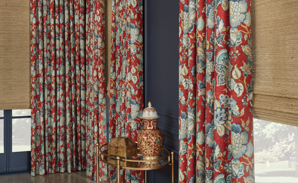 Curtain and shop drapery fabric